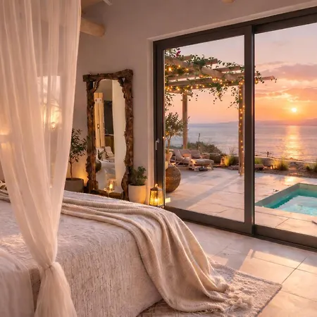 Villa Spathes Luxury Private Pool With Sea View In Kefalonia *